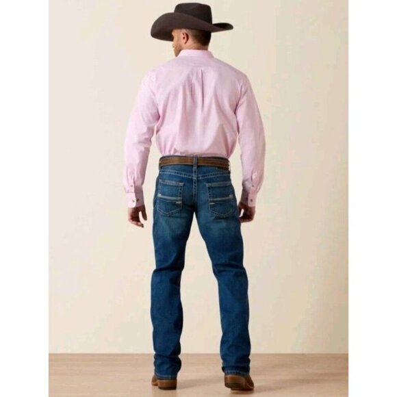 ARIAT Mens M4 Stretch Legacy Relaxed Straight Leg Blue Jeans-Dakota- Size 36x36 - Picture 2 of 2